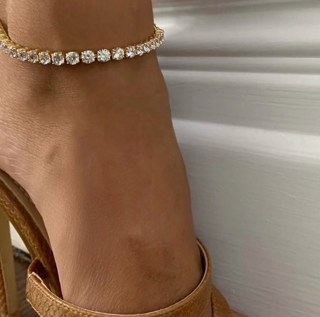 CRYSTAL TENNIS ANKLET